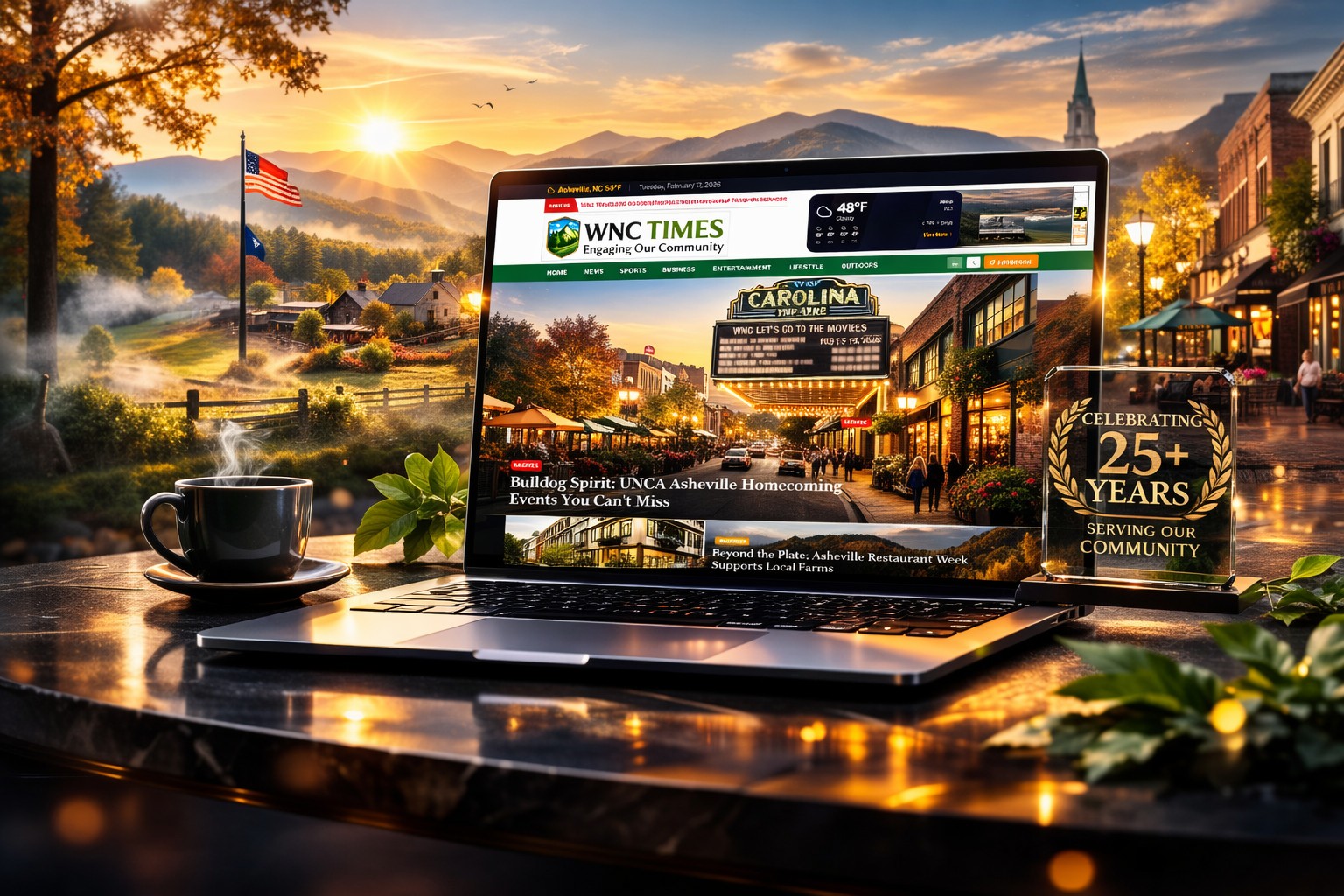 WNC Times — Western North Carolina's flagship local newspaper on laptop